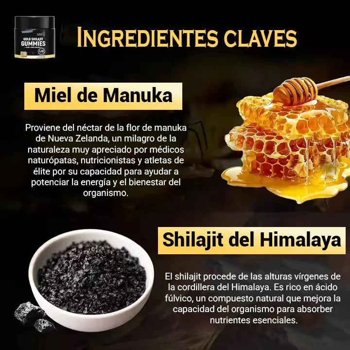 Shilajit + Miel de Manuka | Energía y Potencia 100% Natural