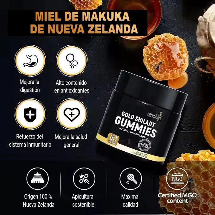 Shilajit + Miel de Manuka | Energía y Potencia 100% Natural